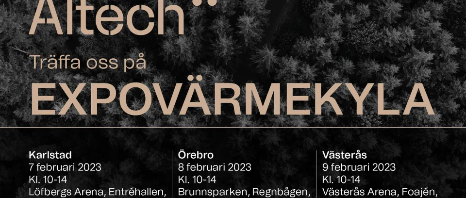Altech ställer ut på ExpoVärmeKyla 