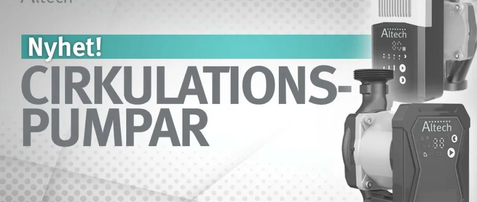 Altech lanserar ett nytt sortiment av cirkulationspumpar för värmesystem