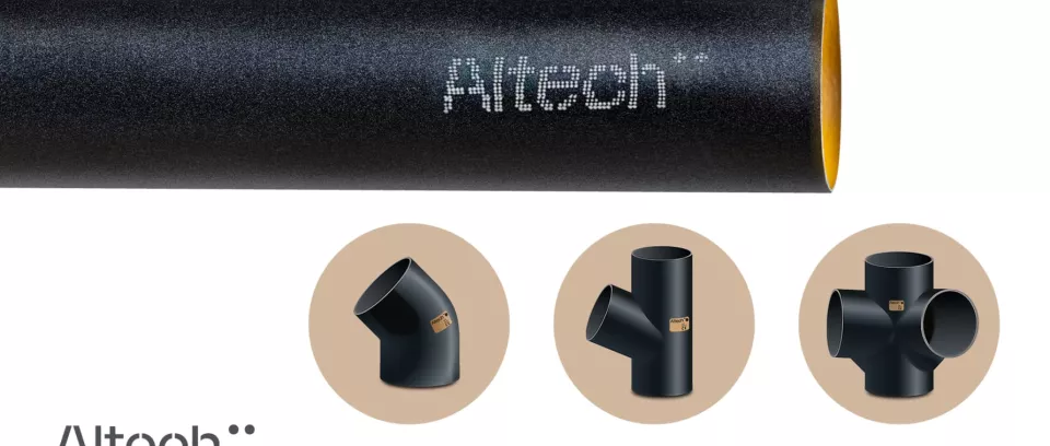 Altech lanserar avloppsrör och delar i gjutjärn. Sveriges ledande varumärke för installationsprodukter inom vs växer än mer.